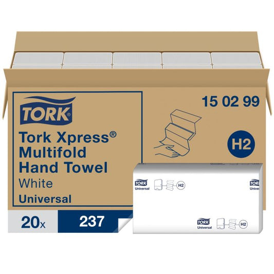 Essuie-mains Tork H2 150299 Universal 2 ép 21x23cm