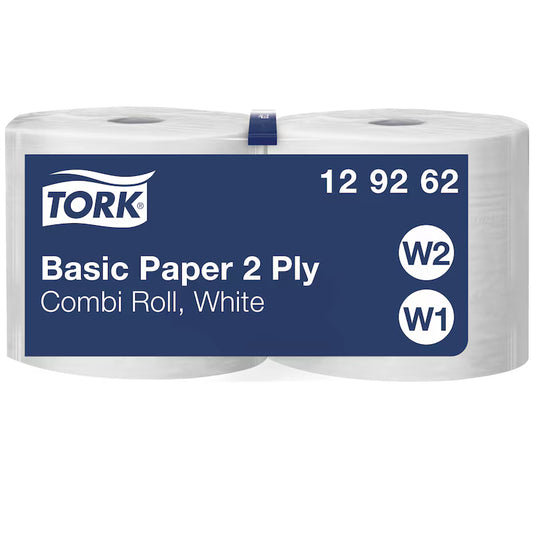 Tork Papier d'Essuyage Basic Bobine combi en boîte blanc W1/2