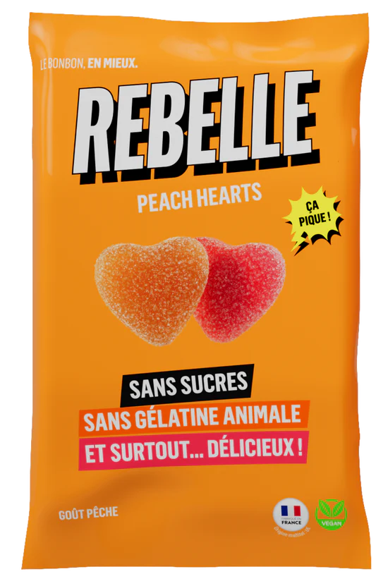 Bonbons REBELLE Pêches sans sucre