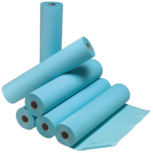 Drap d'examen plastifié imperméable 50 x 114 cm Bleu