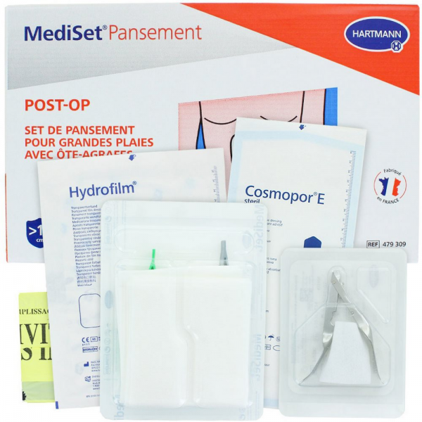 MediSet® pansement plaies suturées avec agrafes - Bte 3