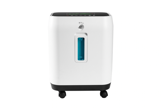 Concentrateur d'oxygène portable avec écran LCD, 5 réglages de débit entre 2l et 5l, 93% de pureté, Blanc