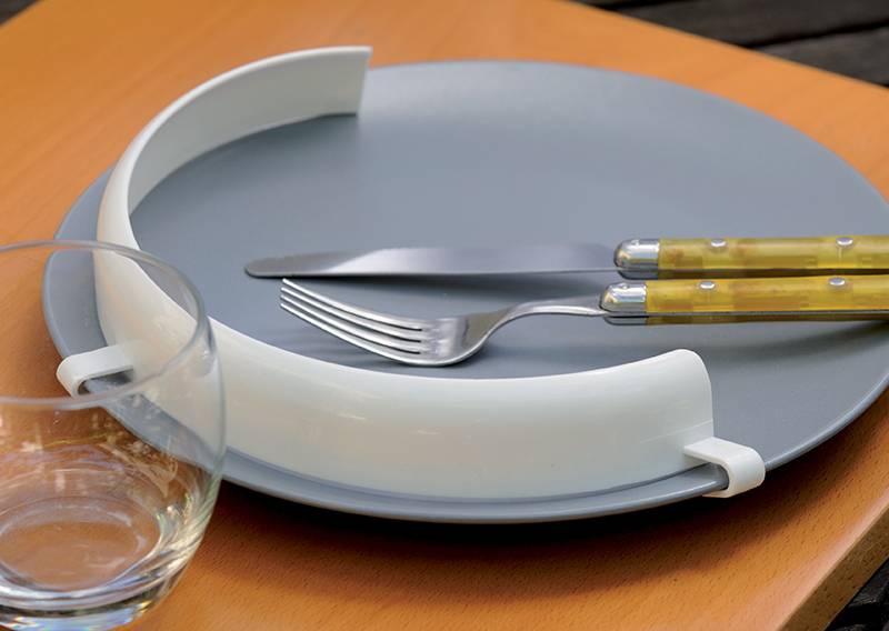 Rebord d'assiette droit