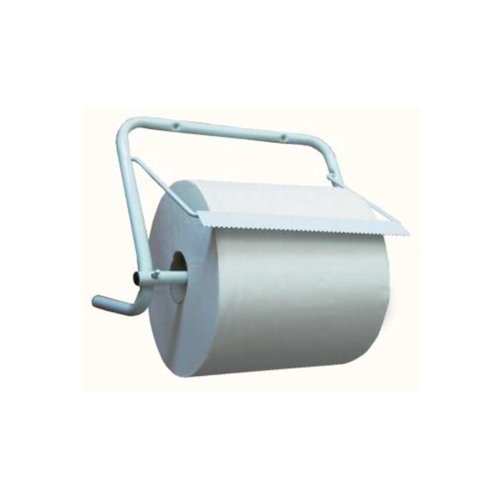 DISTRIBUTEUR BLANC POUR GROS ROULEAUX ESSUYAGE INDUSTRIEL