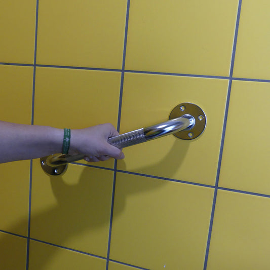 Barre d'appui acier chromé 60 cm