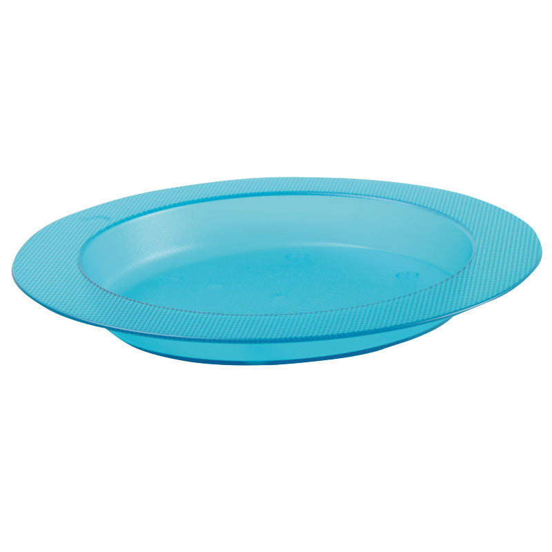 Assiette Ergo néon bleue
