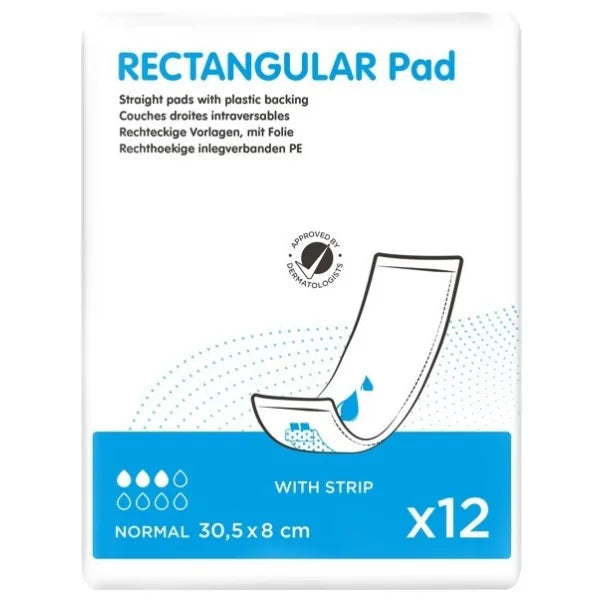 Rectangular pad 8x30,5 cm intraversable + strip