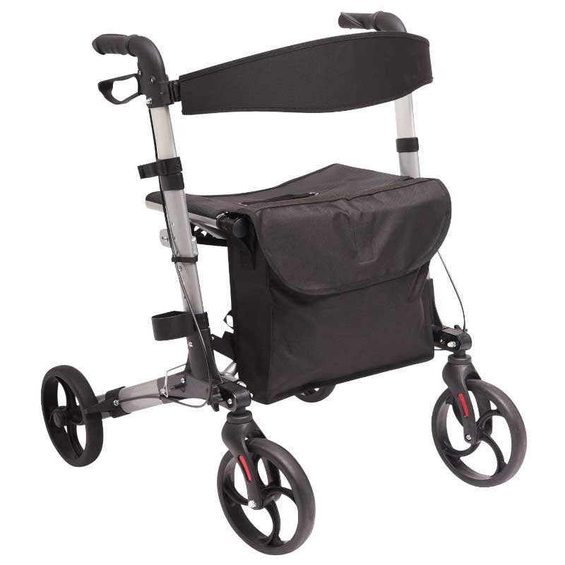 Rollator 4 roues pliant en aluminum