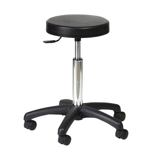 Tabouret assise ronde, base ABS noire