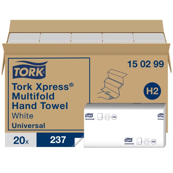 Essuie-mains Tork H2 150299 Universal 2 ép 21x23cm