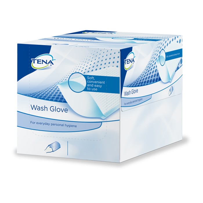 TENA WASH GLOVES - GANT DE TOILETTE PLASTIFIE