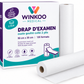 Drap d'examen  WINKOO ouate gaufré collé 2 plis 50 cm x 35 cm 135 formats
