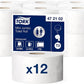 Tork 472102 12pcs Mini Jumbo papier hygiénique 2 ply Blanc T2 Advanced paquet de 12 rouleaux