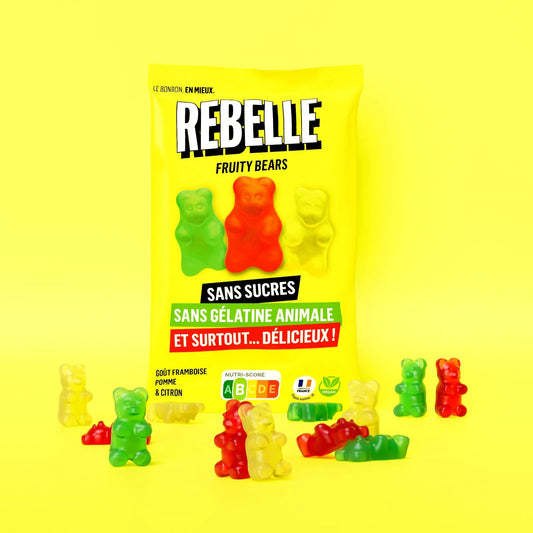 Bonbons REBELLE Oursons Fruity Bears sans sucre