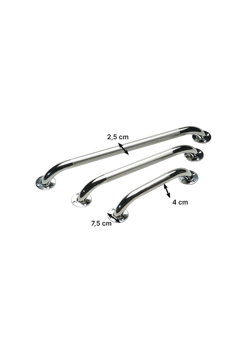 Barre d'appui acier chromé 45 cm