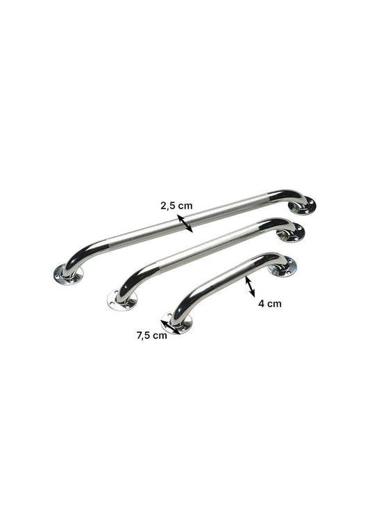 Barre d'appui acier chromé 45 cm