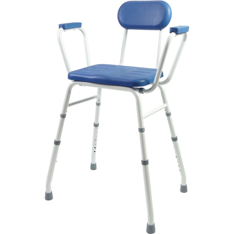 Chaise de douche Confort haute bleue