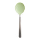 Cuillère caoutchoutée ronde courte verte