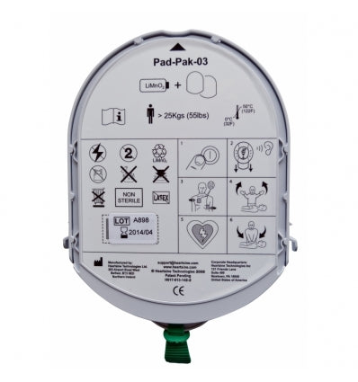 PACK ÉLECTRODES + BATTERIE ADULTE PADPAK03