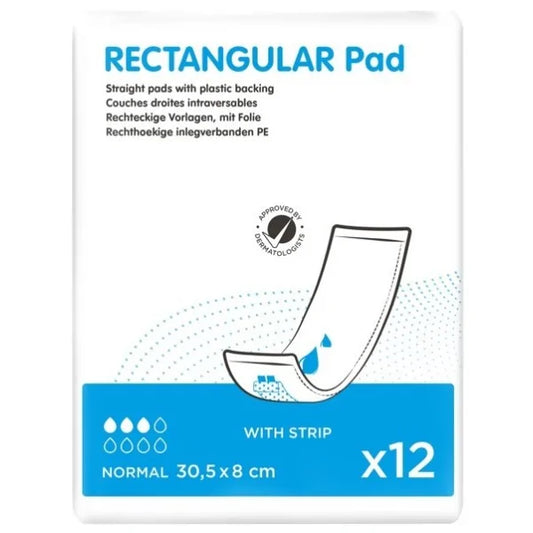 Rectangular pad 8x30,5 cm intraversable + strip
