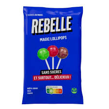 Bonbons REBELLE Sucettes sans sucre
