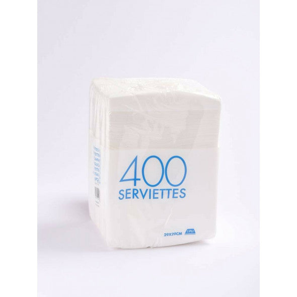 Serviette 29×29 Ouate Blanc /400