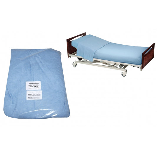 Housse integrale en pvc bleu pour matelas clinique  Pharmaouest 90x200X14cm