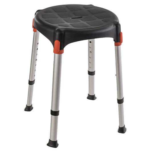 Tabouret de douche Capri rond noir