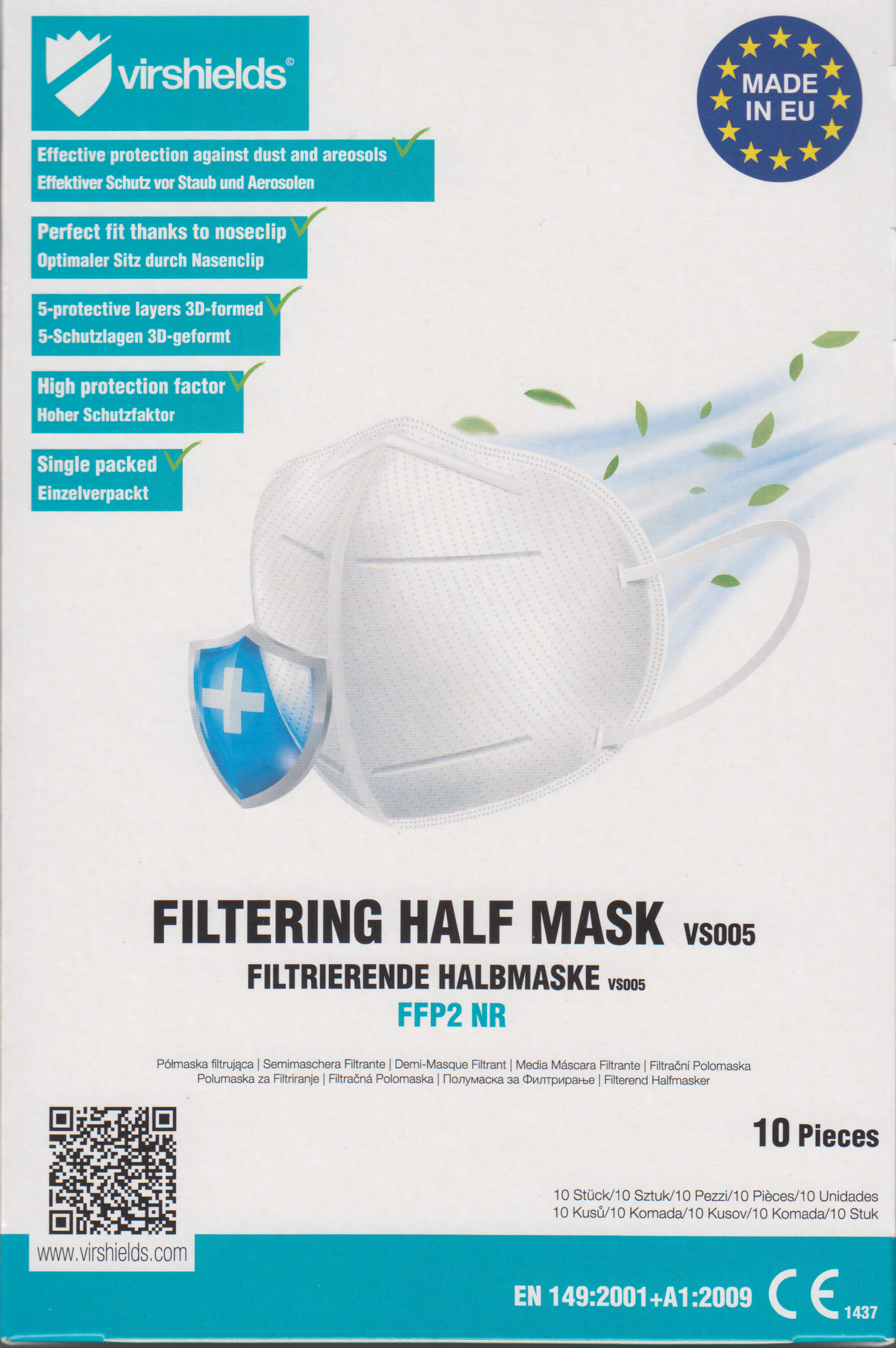 Masque de protection Virshields VS005 FFP2,